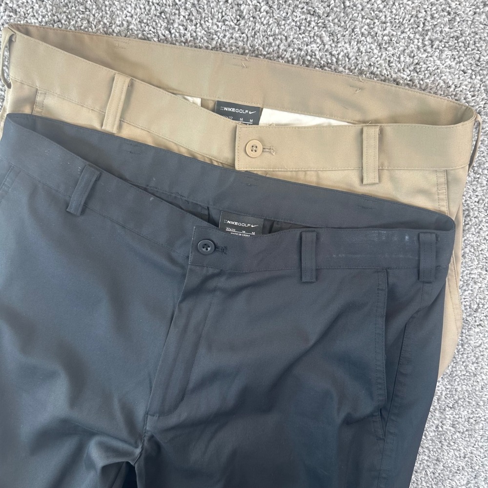 2- Nike Golf Pants Mens 32x32 Dri-FIT Trousers Victory Summer Lightwight READ